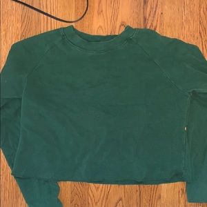 Cropped emerald green Brandy Melville sweater